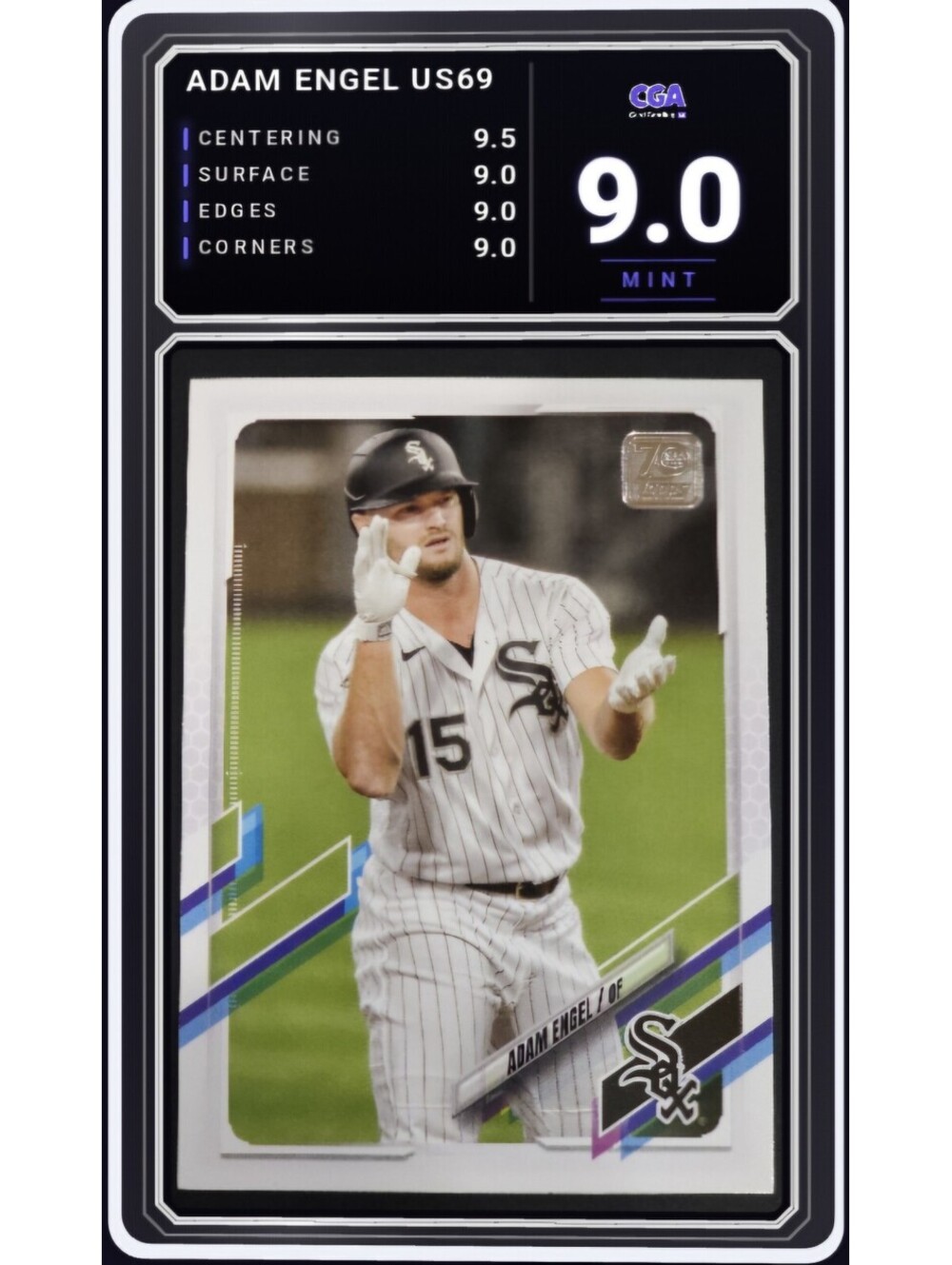 2021 Topps Update #US69 Adam Engel Chicago White Sox MLB - CGA 9.0 Digital Grade